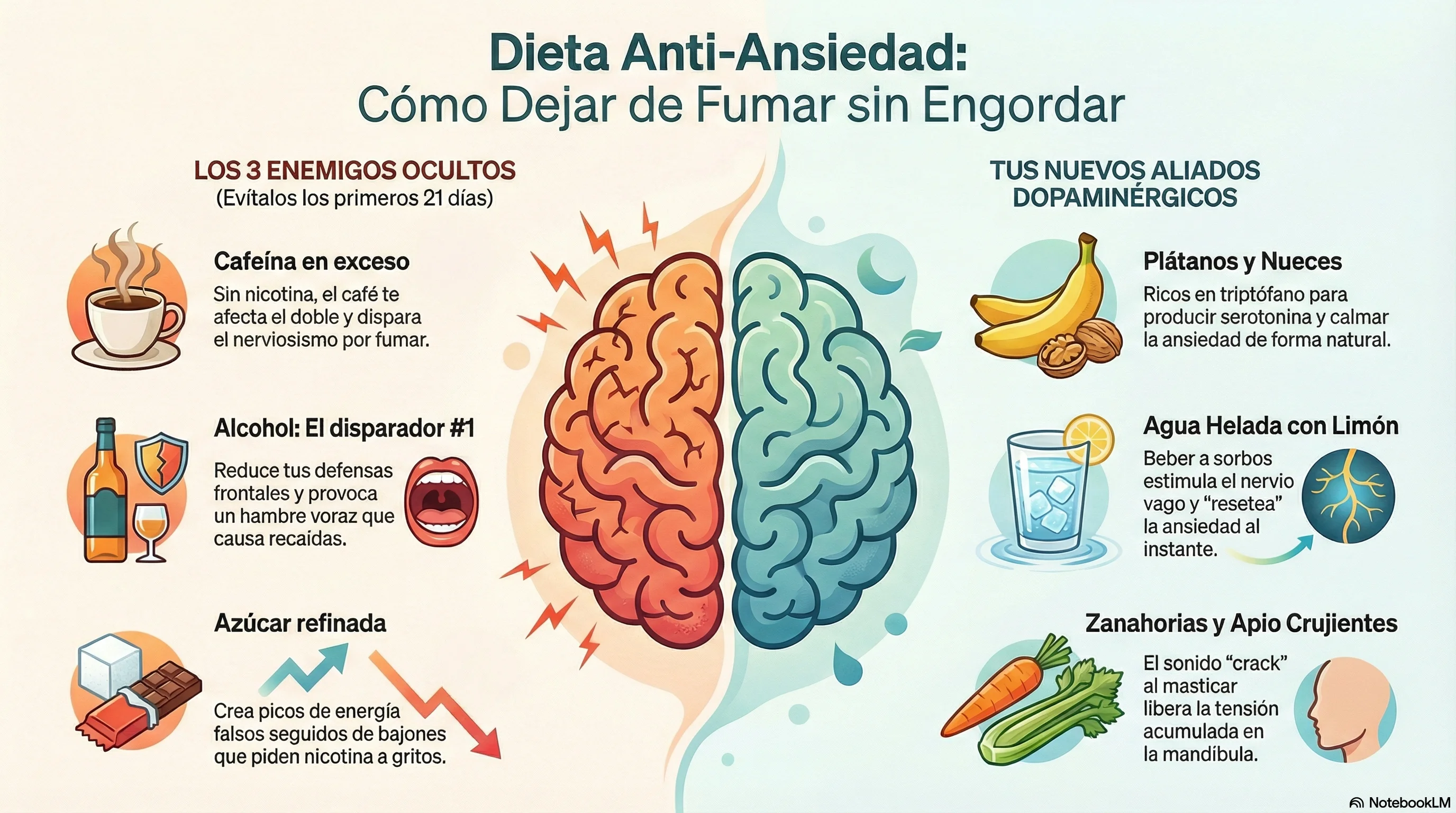 Alimentación saludable para dejar de fumar