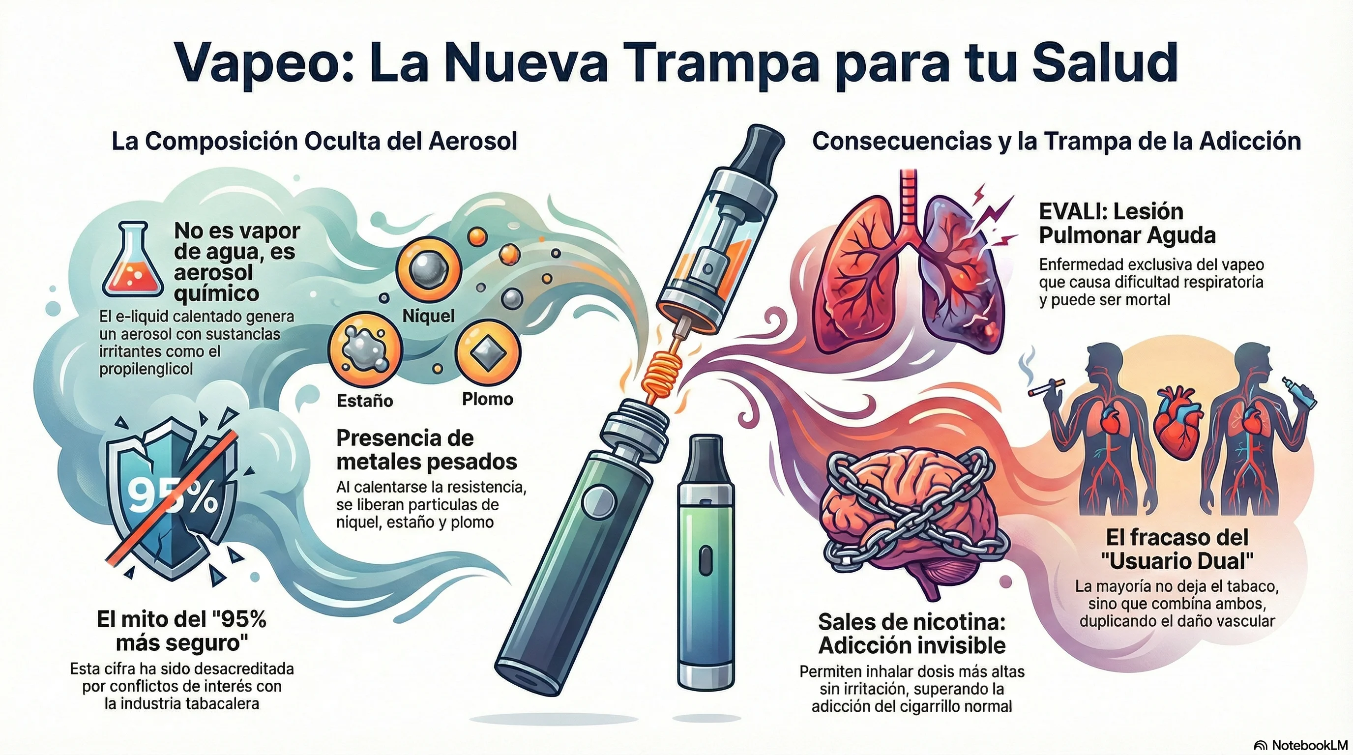 Riesgos del vapeo y salud